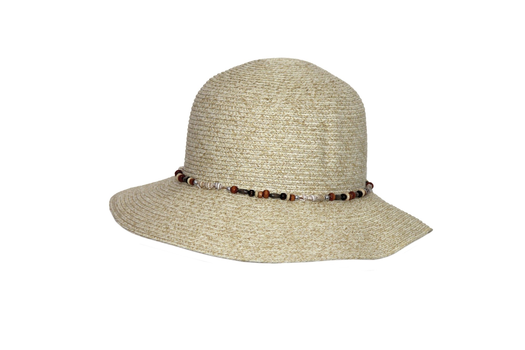 Rigon - UV bucket hat for women with beads - Ivory
